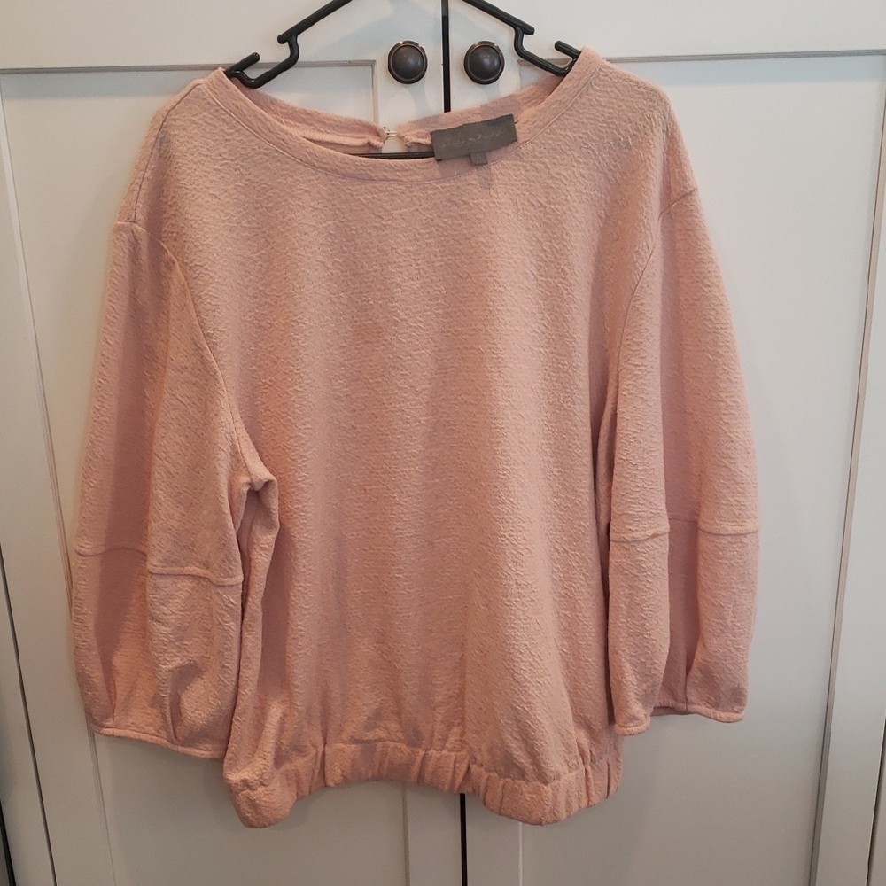 Anthropologie Brand Sunday in Brooklyn Blush Crew Neck Sweater